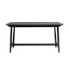 Mid-Century 10015" Modern Dining Table with Trestle Base, Black Ash Veneer
