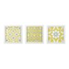 Distressed Yellow Medallion 3-piece Wall Decor Set